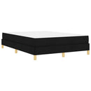 Box spring seng med madras Sort 160 x 200 cm Stof