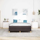 Box spring seng med madras Mørk Brun 160 x 200 cm Stof