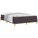 Box spring seng med madras Mørk Brun 160 x 200 cm Stof