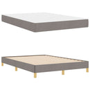 Box spring seng med madras Gråbrun 160 x 200 cm Stof