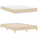 Box spring seng med madras Creme 160 x 200 cm Stof