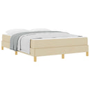 Box spring seng med madras Creme 160 x 200 cm Stof