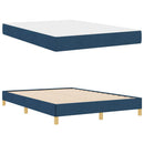 Box spring seng med madras Blå 160 x 200 cm Stof