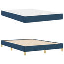 Box spring seng med madras Blå 160 x 200 cm Stof