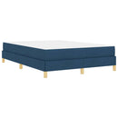 Box spring seng med madras Blå 160 x 200 cm Stof
