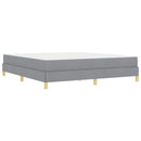 Box spring seng med madras Lysegrå 180 x 200 cm Stof