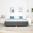 Box spring seng med madras Mørkegrå 180 x 200 cm Stof