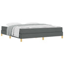 Box spring seng med madras Mørkegrå 180 x 200 cm Stof