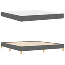 Box spring seng med madras Mørkegrå 180 x 200 cm Stof