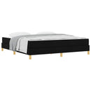 Box spring seng med madras Sort 180 x 200 cm Stof