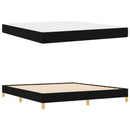 Box spring seng med madras Sort 180 x 200 cm Stof