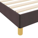 Box spring seng med madras Mørk Brun 180 x 200 cm Stof