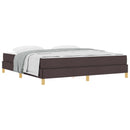 Box spring seng med madras Mørk Brun 180 x 200 cm Stof