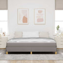 Box spring seng med madras Gråbrun 180 x 200 cm Stof