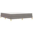 Box spring seng med madras Gråbrun 180 x 200 cm Stof