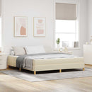 Box spring seng med madras Creme 180 x 200 cm Stof