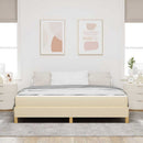 Box spring seng med madras Creme 180 x 200 cm Stof