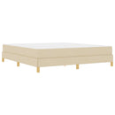 Box spring seng med madras Creme 180 x 200 cm Stof