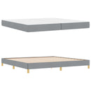 Box spring seng med madras Lysegrå 200 x 200 cm Stof