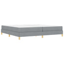 Box spring seng med madras Lysegrå 200 x 200 cm Stof