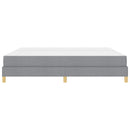 Box spring seng med madras Lysegrå 200 x 200 cm Stof