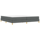 Box spring seng med madras Mørkegrå 200 x 200 cm Stof