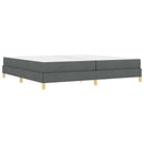 Box spring seng med madras Mørkegrå 200 x 200 cm Stof