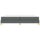 Box spring seng med madras Mørkegrå 200 x 200 cm Stof