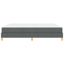 Box spring seng med madras Mørkegrå 200 x 200 cm Stof