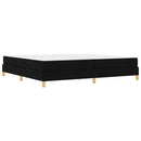Box spring seng med madras Sort 200 x 200 cm Stof