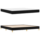 Box spring seng med madras Sort 200 x 200 cm Stof