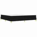 Box spring seng med madras Sort 200 x 200 cm Stof