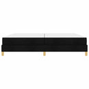 Box spring seng med madras Sort 200 x 200 cm Stof