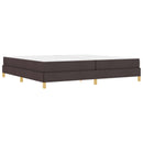 Box spring seng med madras Mørk Brun 200 x 200 cm Stof