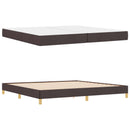 Box spring seng med madras Mørk Brun 200 x 200 cm Stof