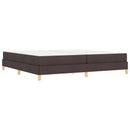 Box spring seng med madras Mørk Brun 200 x 200 cm Stof
