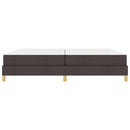 Box spring seng med madras Mørk Brun 200 x 200 cm Stof