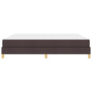 Box spring seng med madras Mørk Brun 200 x 200 cm Stof