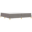 Box spring seng med madras Gråbrun 200 x 200 cm Stof
