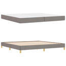 Box spring seng med madras Gråbrun 200 x 200 cm Stof