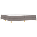 Box spring seng med madras Gråbrun 200 x 200 cm Stof