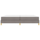 Box spring seng med madras Gråbrun 200 x 200 cm Stof