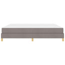 Box spring seng med madras Gråbrun 200 x 200 cm Stof