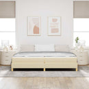 Box spring seng med madras Creme 200 x 200 cm Stof