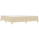 Box spring seng med madras Creme 200 x 200 cm Stof