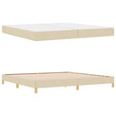 Box spring seng med madras Creme 200 x 200 cm Stof
