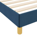 Box spring seng med madras Blå 200 x 200 cm Stof