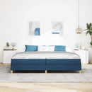 Box spring seng med madras Blå 200 x 200 cm Stof