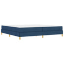 Box spring seng med madras Blå 200 x 200 cm Stof