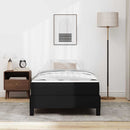 Sengestel med madras Sort 80 x 200 cm Stof